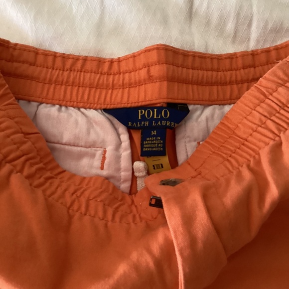Polo Ralph Lauren boys orange size 14 dock style excellent condition shorts - Picture 6 of 11
